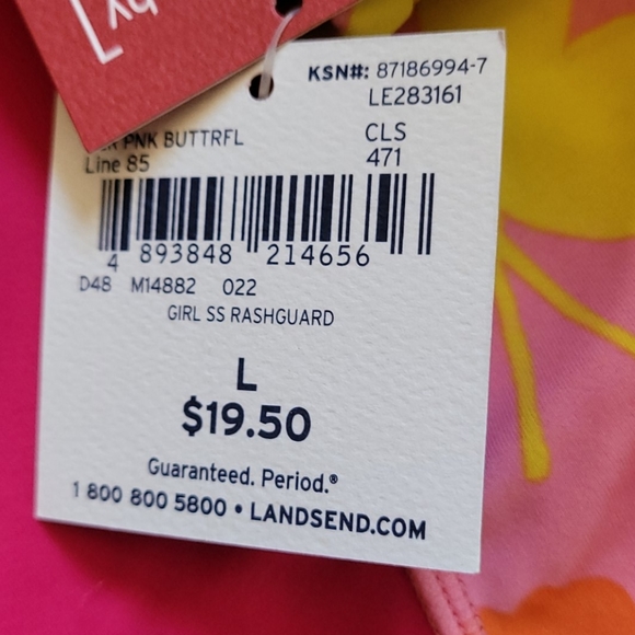 BNWT LANDS'END kids swim top. - Picture 3 of 8